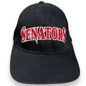 Vintage 90s Ottawa Senators Starter Spellout NHL Hockey Hat Cap Black Rare